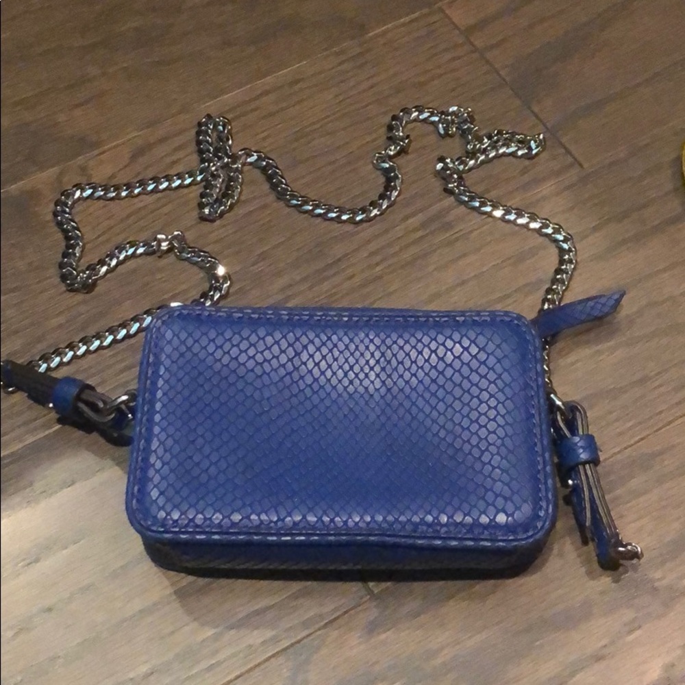 Banana Republic Blue Snakeprint Crossbody Bag